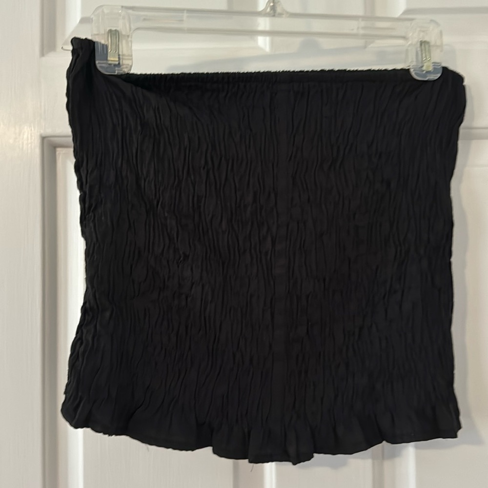 Black fancy tube top